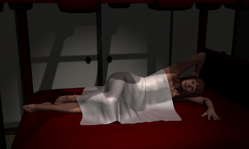 Картинка 3д+графика люди+ people девушка взгляд фон