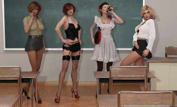 Картинка 3д+графика люди+ people фон взгляд девушки