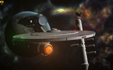 обоя космос, арт, космический, корабль, полет, вселенная, планета