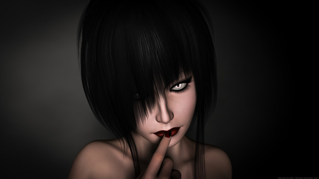 Обои картинки фото 3д графика, люди , people, девушка, взгляд, фон
