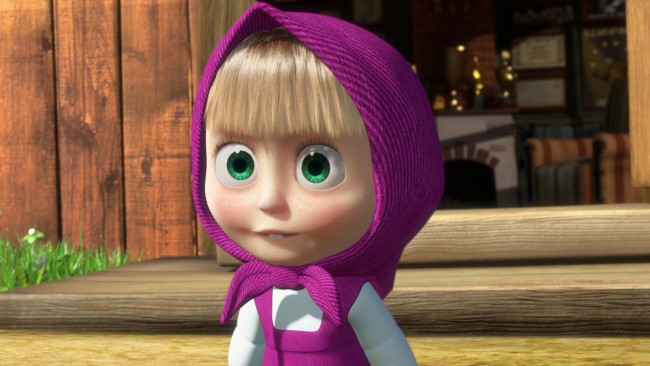 Обои картинки фото мультфильмы, маша и медведь, маша