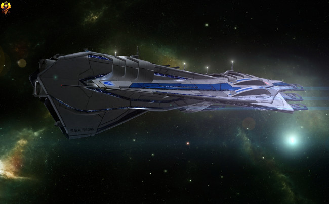 Обои картинки фото космос, арт, космический, корабль, полет, вселенная, планета