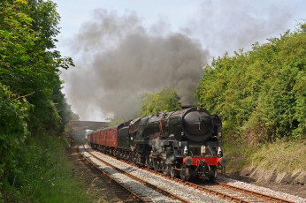 Картинка техника паровозы паровоз рельсы