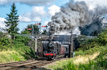 Картинка техника паровозы паровоз рельсы