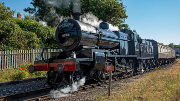 Картинка техника паровозы рельсы паровоз