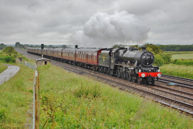 Обои картинки фото техника, паровозы, паровоз, рельсы