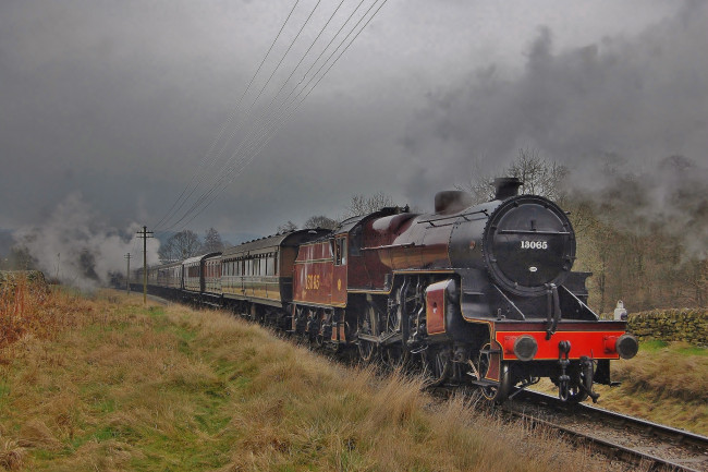 Обои картинки фото техника, паровозы, рельсы, паровоз