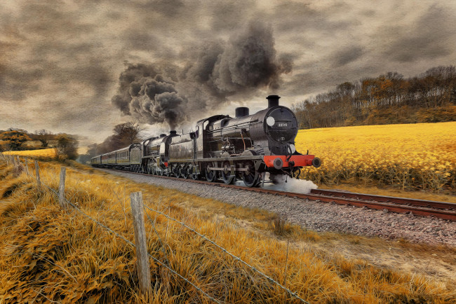 Обои картинки фото техника, паровозы, паровоз, рельсы