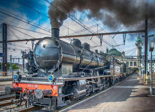 Обои картинки фото техника, паровозы, паровоз, рельсы