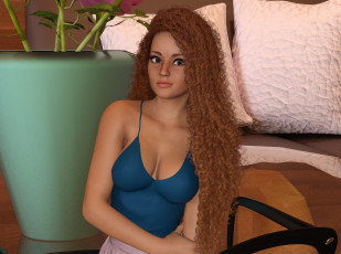 Картинка 3д+графика люди+ people фон взгляд девушка