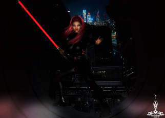 Картинка 3д+графика фантазия+ fantasy оружие фон взгляд девушка