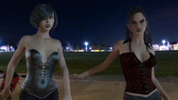 Картинка 3д+графика существа+ creatures ночь вампиры фон взгляд девушки