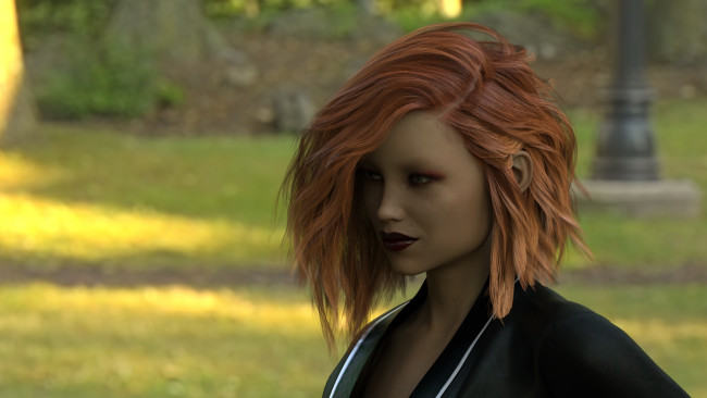 Обои картинки фото 3д графика, портрет , portraits, девушка, фон, взгляд