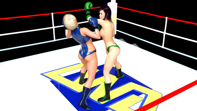 Обои картинки фото 3д графика, спорт , sport, взгляд, девушки, бокс, фон, ринг