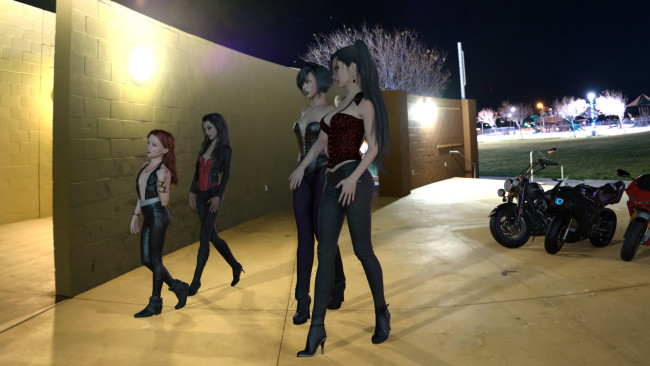 Обои картинки фото 3д графика, существа , creatures, вампиры, фон, взгляд, девушки, ночь