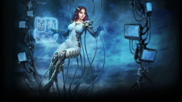 Картинка фэнтези девушки девушка взгляд униформа фон