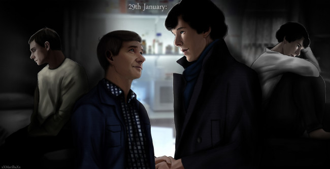 Обои картинки фото рисованное, кино, sherlock, bbc