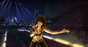 Картинка рисованное люди девушка фон микрофон концерт