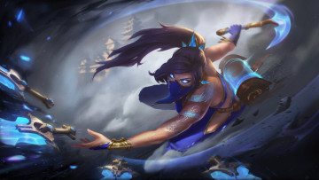 Картинка видео+игры league+of+legends akali оружие магия