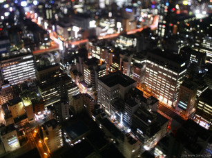 Картинка города огни ночного