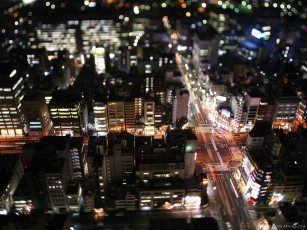 Картинка города огни ночного