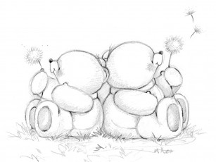 Картинка forever friends рисованные мишки тэдди