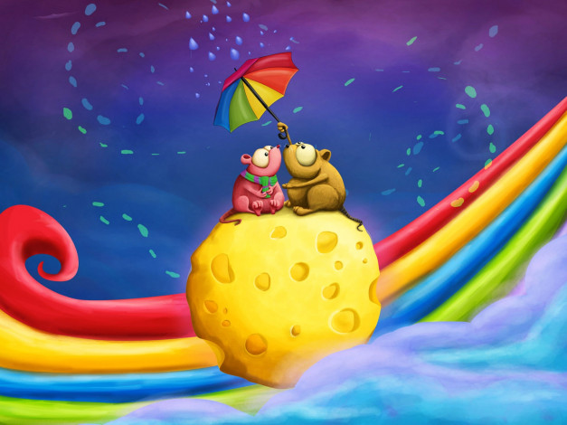 Обои картинки фото рисованные, животные