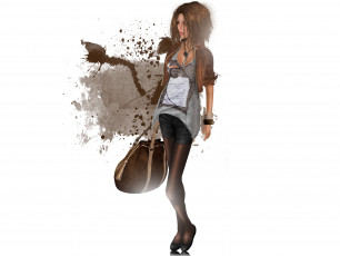 Картинка 3д графика people люди сумка