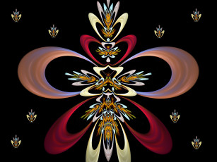 Картинка 3д графика fractal фракталы абстракция узор