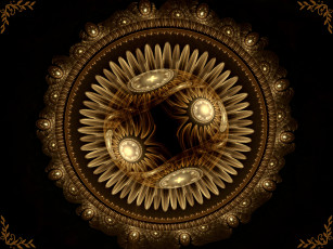 Картинка 3д графика fractal фракталы тёмный фон абстракция