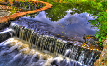 Картинка southford falls природа водопады плотина водопад река лето