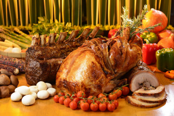 Картинка еда мясные блюда курица буженина помидоры