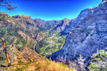Картинка португалия madeira природа горы скалы ущелье растительность