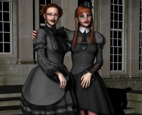 Картинка 3д+графика люди+ people девушки улыбки взгляд