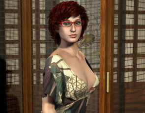 Картинка 3д+графика люди+ people взгляд девушка