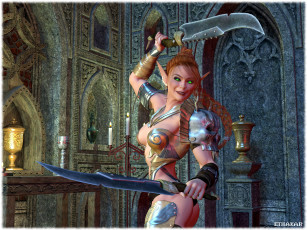 Картинка 3д+графика эльфы+ elves эльфийка взгляд грудь