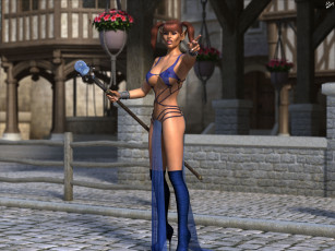 Картинка 3д+графика эльфы+ elves эльфийка взгляд жезл