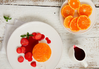 Картинка еда мороженое +десерты десерт фрукты ягоды сироп роза