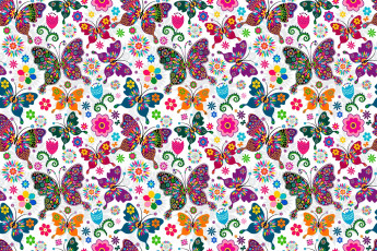 Картинка векторная+графика животные бабочки крылья узор