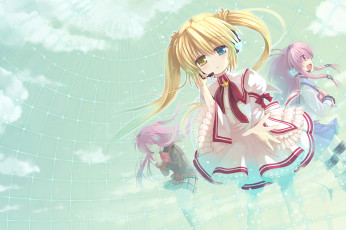 Картинка аниме angel+beats микрофон арт наушники девушки