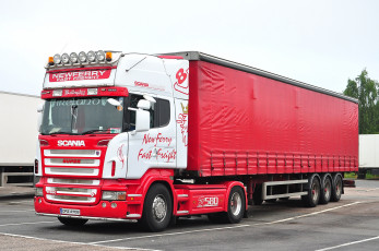 Картинка автомобили scania+ выставка улица тягач грузовик тяжелый седельный