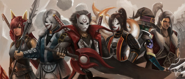 Картинка видео+игры ~~~другое~~~ маски оружие убийцы мечи ninja saga ниндзя