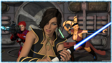 Картинка 3д+графика фантазия+ fantasy халк взгляд оружие девушки