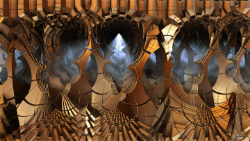 Картинка 3д+графика фракталы+ fractal цвета фон узор