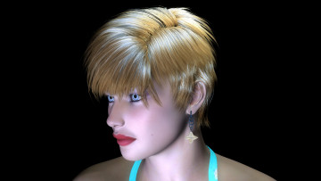 Картинка 3д+графика портрет+ portraits фон взгляд девушка