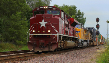 Картинка техника поезда локомотив рельсы дорога железная состав