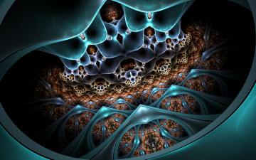 Картинка 3д+графика фракталы+ fractal цвета фон узор