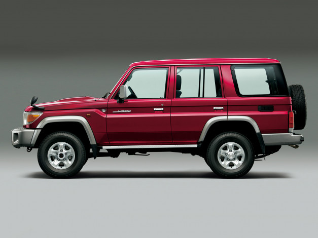Обои картинки фото автомобили, toyota, 70, van, cruiser, grj76k, jp-spec, красный, 2014г, land