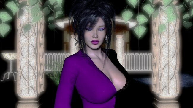 Обои картинки фото 3д графика, люди , people, фон, взгляд, девушка