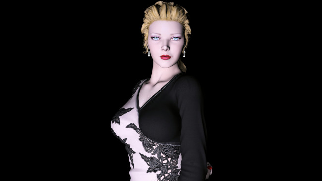 Обои картинки фото endora, 3д графика, люди , people, блондинка, фон, девушка, взгляд